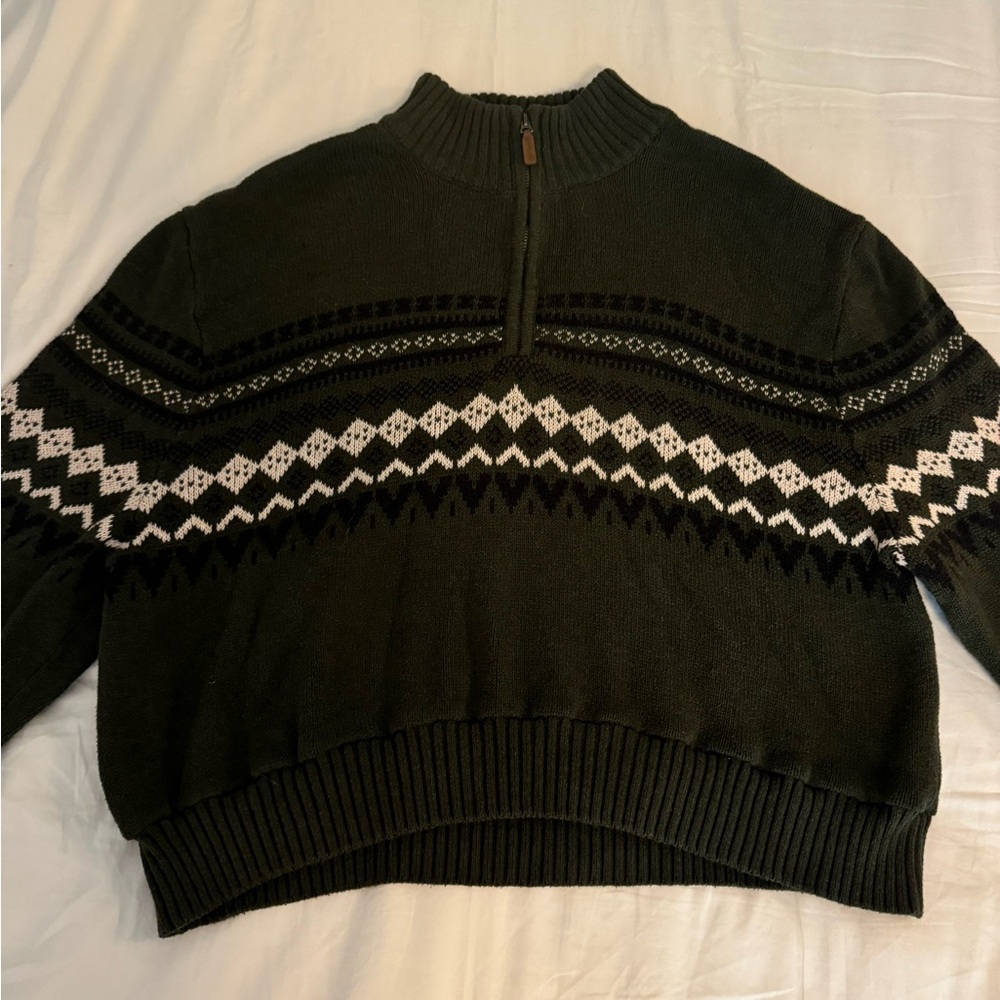 Nordic forest green sweater